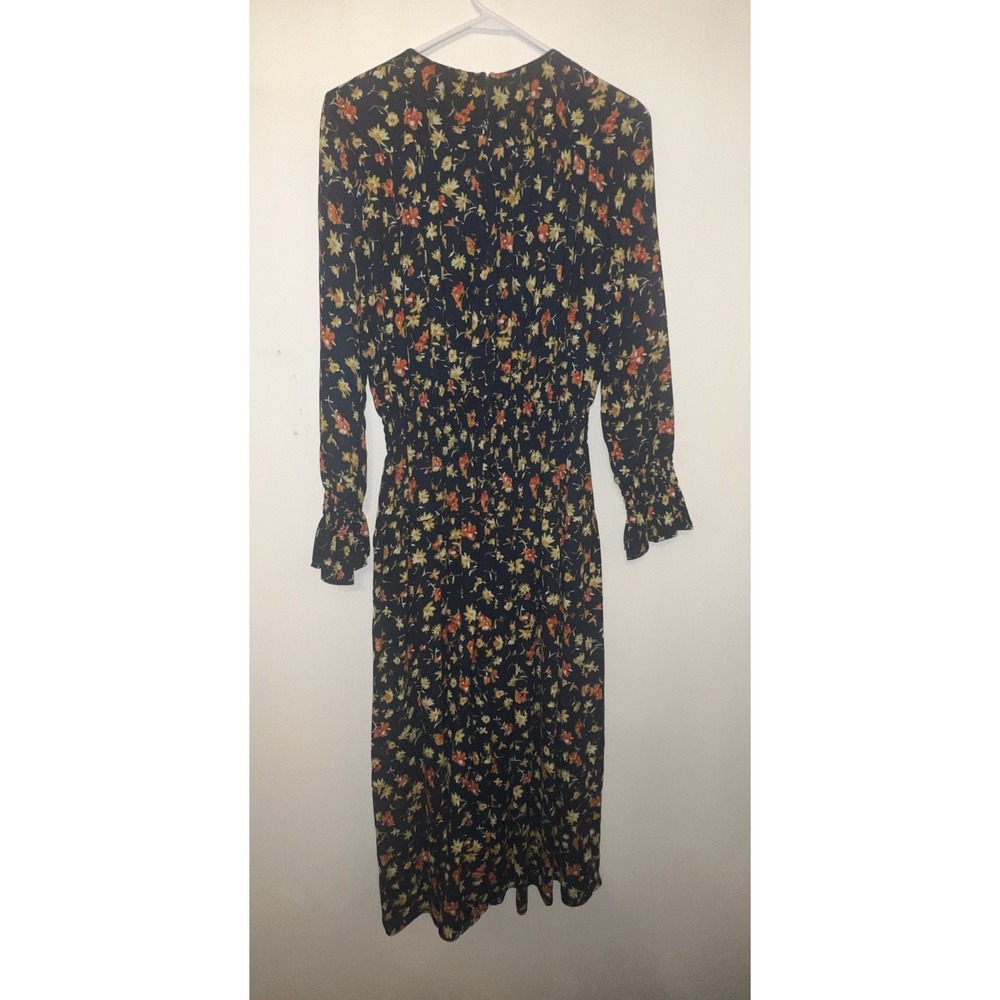 Victor Alfaro‎ Collective Watercolor Floral Midi Dress Size M EUC - MSRP $385 - Picture 5 of 8